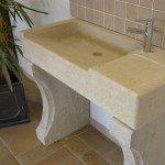 Evier et mur Bourgogne mouchetée - sol Bourgogne veinée